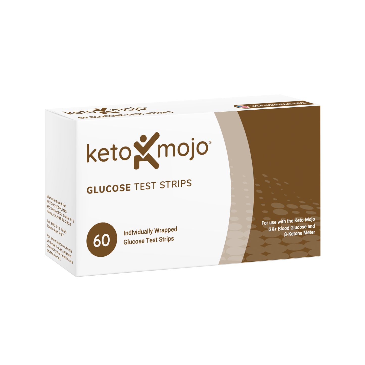 GK+ Strisce per il test del glucosio (confezione da 60)