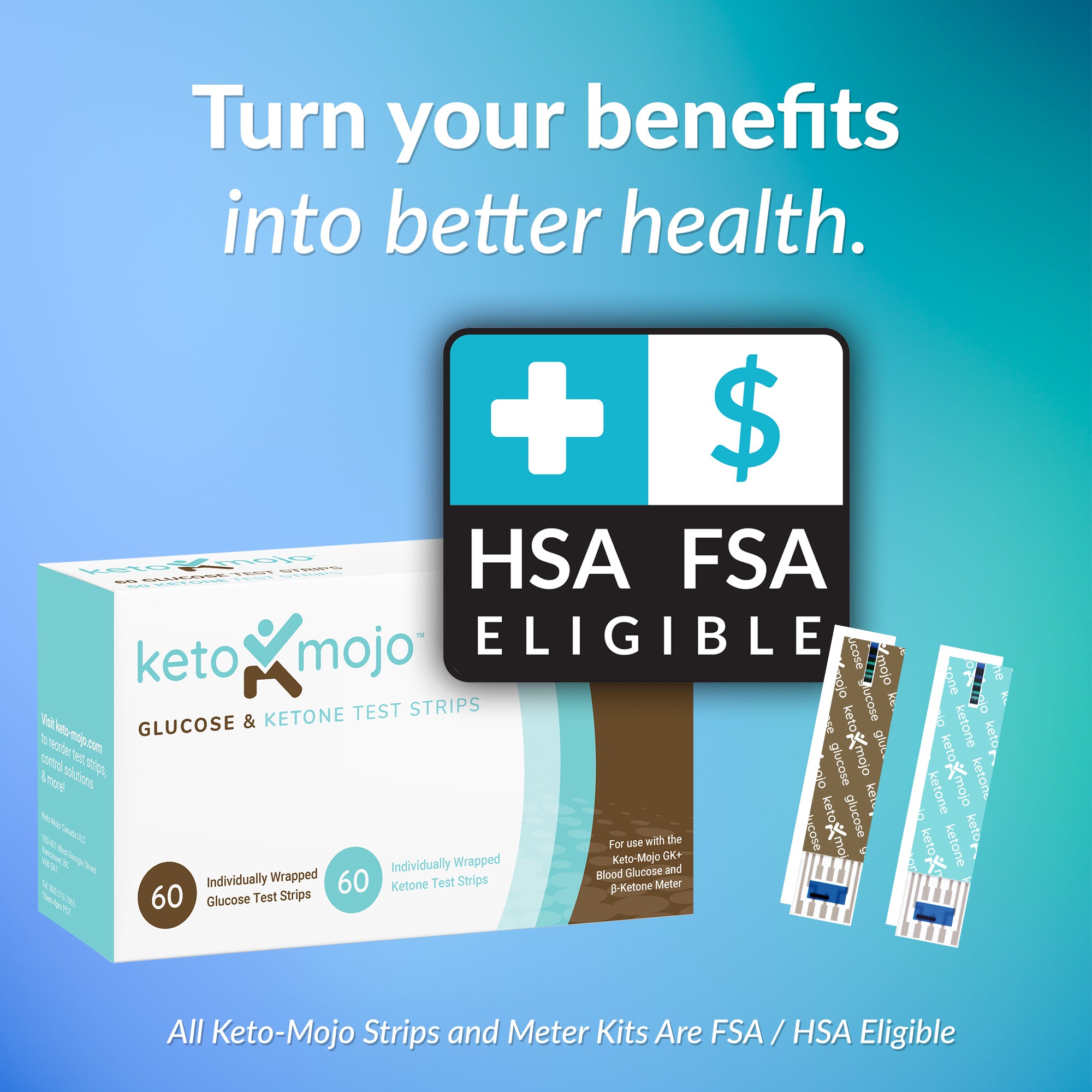 GK+ COMBO Test Strips (60 Glucose & 60 Ketone) – Keto-Mojo USA