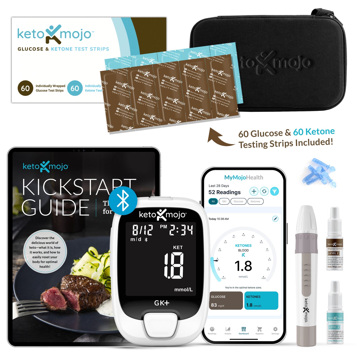 GK+ Blood Glucose & Ketone Meter Kit - PROMO BUNDLE