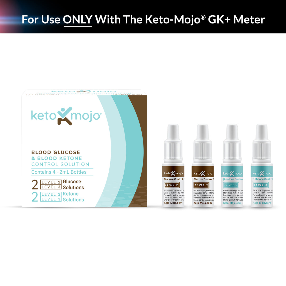 GK+ COMBO Glucose & Ketone Control Solutions KetoMojo USA