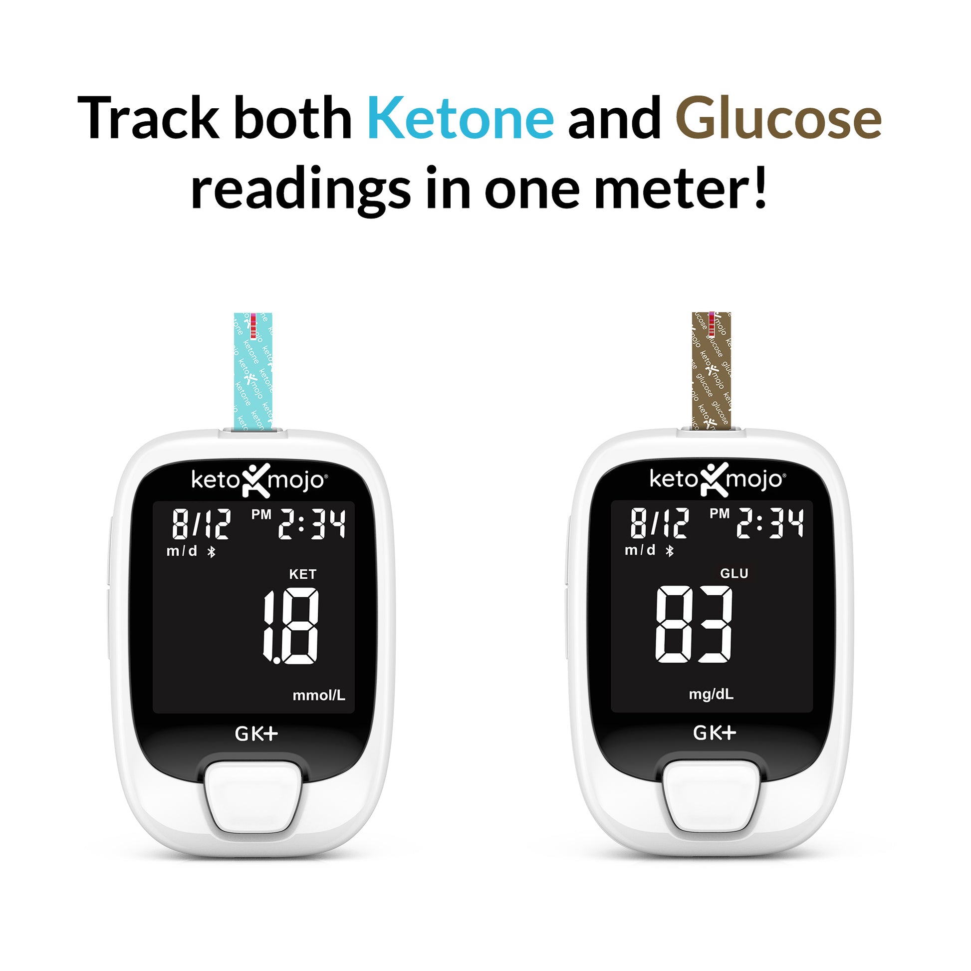 Keto-Mojo GK+ COMBO Test Strips (60 Glucose & Ketone) - Official Company  Listing